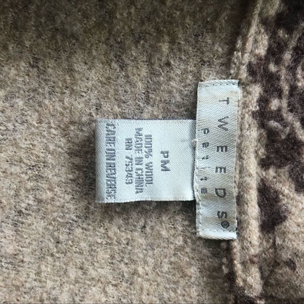 TWEEDS wool Brown Tan Paisley Blazer Jacket Medium - Picture 3 of 5